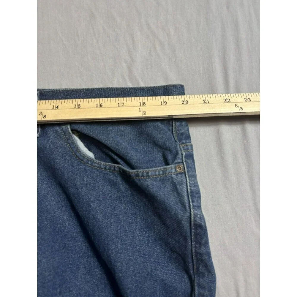 NEW NWT 40X30 Faded Glory Blue Light Stonewash Relaxed Fit Straight Denim Jeans